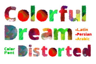 Colorful Dream Distorted: A Color Font for Creative Digital Sellers