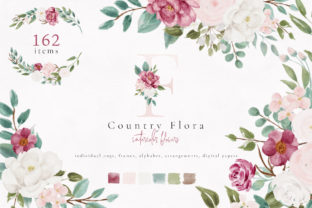 Country Flora Watercolor Flowers: A Versatile Illustration for Branding and Marketing