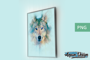 Digital Watercolor Wolf Illustrations