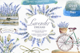 Lavender Watercolor Clipart Set: A Versatile Graphic Design Asset for Handmade Creations