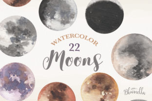Moon Watercolor Sky Night Painted Dark – A Unique Illustration for Local Business Branding