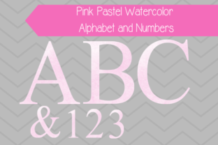 Pink Pastel Watercolor Alphabet