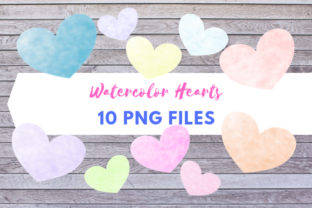 Pretty Pastel Watercolor Hearts