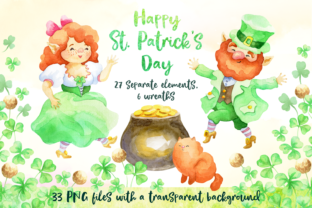 St. Patrick’s Day Watercolor Set & Illustrations