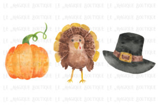 Thanksgiving Watercolor Trio: A Versatile Illustration for Content Creators