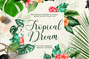 Tropical Dream-watercolor Set & Illustrations