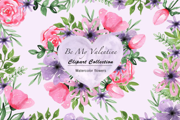 Valentine s Day Watercolor Clipart Collection
