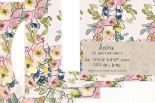Watercolor Blush and Lemon Floral Illustrations for Digital Sellers