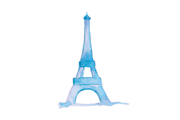 Watercolor Eiffel Tower: A Versatile Graphic Design Asset for Etsy and More