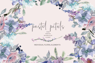Watercolor Pastel Blue and Mauve Flowers Review for Real Projects