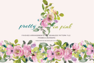 Watercolor Pastel Pink Sage Flowers Clip: A Versatile Illustration for Local Business Branding