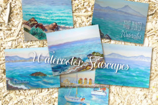 Watercolor Seascapes for Embroidery Projects