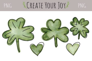 Watercolor Shamrocks Illustrations for Real Crafting Projects