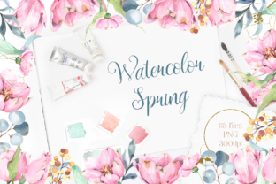Watercolor Spring Floral Collection