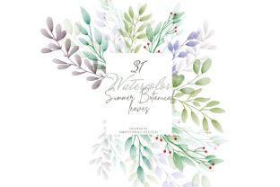 Watercolor Summer Botanical Leaves Illustrations: A Fresh Design Asset for Crafters