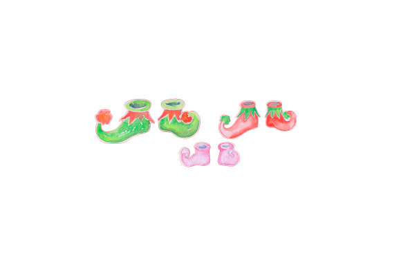 Watercolor with Elf Shoes – A Design Asset for Creative Sellers